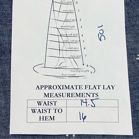 CROFT AND BARROW WOMENS VINTAGE DENIM 90S DIASY EMBROIDERED SKIRT BLUE MEDIUM 8P - Picture 6 of 6